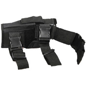Explore the Tornado Leg Holster in black at ReplicaAirguns.ca. Adjustable design with Velcro straps for a secure fit. Ideal for various pistols.