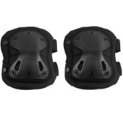 Enhance your protection with these military-style knee pads featuring a hard plastic shell, adjustable velcro straps, and inner padding for comfort. Must-have for combat scenarios 