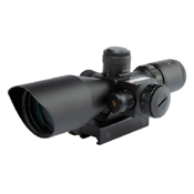 2.5-10x40 Dual Illuminated Mil-Dot Rifle Scope w/ Laser