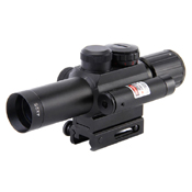 M6 4x25 Mil-Dot Rifle Scope w/ Red Laser