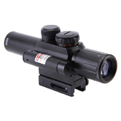 M6 4x25 Mil-Dot Rifle Scope w/ Red Laser