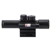 M6 4x25 Mil-Dot Rifle Scope w/ Red Laser
