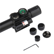 M6 4x25 Mil-Dot Rifle Scope w/ Red Laser