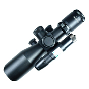 2.5-10x40 Dual Illuminated Mil-Dot Rifle Scope w/ Laser