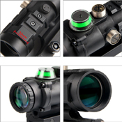 3x32 Fiber Optic Green Illuminated Prism Scope
