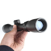 Enhance your muzzleloading rifle's accuracy with the Thompson Center Matte Black Scope. 3-9x magnification, 40mm objective, and Duplex reticle. Ideal for precise aiming in low-light conditions.
