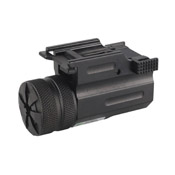 Enhance your firearm with the Tactical Green Laser. Super bright, quick-detach weaver mount for easy installation. Requires CR123 batteries (not included). Available at ReplicaAirguns.ca.