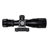 Enhance your hunting precision with the 2.5-10x40 Rifle Scope featuring Mil-dot crosshair, red/green illuminated reticles, and a red laser for improved targeting. Available at ReplicaAirguns.ca.
