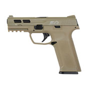 Explore the ICS BLE-XAE Gas Blowback Pistol - a lightweight, polymer-framed sidearm with ambidextrous controls. High-quality construction, realistic blowback action. Buy now! 