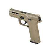 Explore the ICS BLE-XAE Gas Blowback Pistol - a lightweight, polymer-framed sidearm with ambidextrous controls. High-quality construction, realistic blowback action. Buy now! 