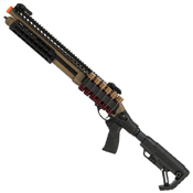 Explore the Jag Arms SPX2 Scattergun, a high-quality green gas pump-action airsoft shotgun with realistic features. Buy now at ReplicaAirguns.ca.