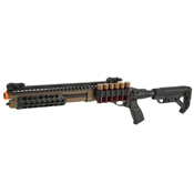 Explore the Jag Arms SPX2 Scattergun, a high-quality green gas pump-action airsoft shotgun with realistic features. Buy now at ReplicaAirguns.ca.