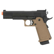 Gas Blow Back Pistol JAG Arms GM4 Black Slide with Tan Frame