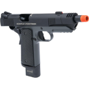 Enhance your airsoft game with the Echo1 Wolfsbane M1911 GBB Pistol. Gas Blowback, 300-320 FPS, metal slide and frame, vented barrel compensator, and 31-round extended magazine. Realistic blowback and ambidextrous safety. Get it at ReplicaAirguns.ca.