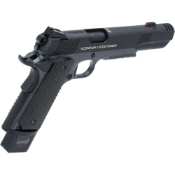 Enhance your airsoft game with the Echo1 Wolfsbane M1911 GBB Pistol. Gas Blowback, 300-320 FPS, metal slide and frame, vented barrel compensator, and 31-round extended magazine. Realistic blowback and ambidextrous safety. Get it at ReplicaAirguns.ca.