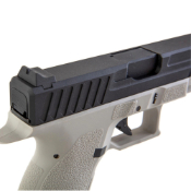 Explore the KJ Works KP-13 CO2 Blowback Airsoft Pistol. Metal and polymer construction, 24-round magazine, and claimed 366+ FPS. Buy CO2, Green Gas, and magazines at ReplicaAirguns.ca.
