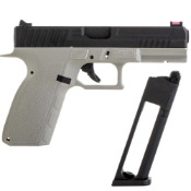 Explore the KJ Works KP-13 CO2 Blowback Airsoft Pistol. Metal and polymer construction, 24-round magazine, and claimed 366+ FPS. Buy CO2, Green Gas, and magazines at ReplicaAirguns.ca.