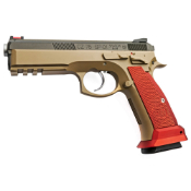 KJW CZ SP-01 GBB Gun Red Grips