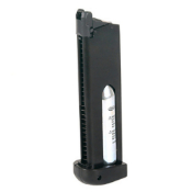 Get the KJW M1911 CO2 Magazine for reliable feeding and a realistic feel. Holds 25 BBs, metal alloy construction. Compatible with KJW and other 1911 series gas blowback pistols. Available at ReplicaAirguns.ca.