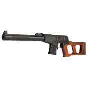 LCT Airsoft VSS Vintorez Electric Rifle: Real Wood, Steel Construction, 400 FPS. Authentic firing modes, adjustable hop-up. Powered by 11.1V lithium battery (not included). Discover realism at ReplicaAirguns.ca.
