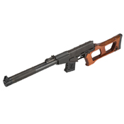 LCT Airsoft VSS Vintorez Electric Rifle: Real Wood, Steel Construction, 400 FPS. Authentic firing modes, adjustable hop-up. Powered by 11.1V lithium battery (not included). Discover realism at ReplicaAirguns.ca.