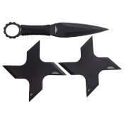 American Pride Skull Throwing Knife & 2 Throwing Stars