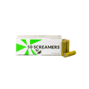 Screamers 15mm Scare Cartridges produce a loud screeching sound. Effective for scaring birds and animals. Pack of 6 cartridges.