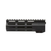 Discover the black hard-coat anodized aluminum AR-15 M-LOK free-float handguard by Aim Sports. This ultra-light handguard features anti-rotation tabs, rows of M-LOK mounting surface, and a streamlined 1913 Picatinny top rail.
