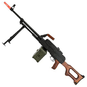 A&K Matrix PKM Russian Battlefield Squad Automatic Weapon Airsoft Machine Gun - Real Wood