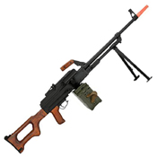 A&K Matrix PKM Russian Battlefield Squad Automatic Weapon Airsoft Machine Gun - Real Wood