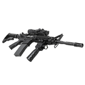 Vert Grip with Strobe Flashlight and Green Laser 