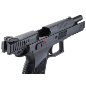 Explore the KJ Works CZ P-09 GBB Airsoft Pistol at ReplicaAirguns.ca. Durable metal & polymer construction, 25-round capacity, and realistic 376 FPS. Buy CO2, Green Gas, and magazines.