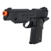 Explore the realism of the Colt 1911 Rail Gun Airsoft Pistol by Cybergun. Full metal construction, crisp blowback action, and adjustable hop-up. Available at ReplicaAirguns.ca.