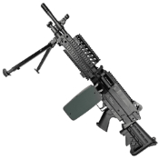 Explore the realistic FN Herstal M249 SAW Airsoft Rifle on ReplicaAirguns.ca. Electric, 380FPS, 2400rd Magazine. Authentic design for airsoft enthusiasts.