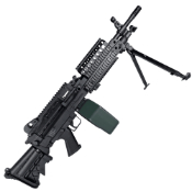 Explore the realistic FN Herstal M249 SAW Airsoft Rifle on ReplicaAirguns.ca. Electric, 380FPS, 2400rd Magazine. Authentic design for airsoft enthusiasts.