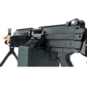 Explore the realistic FN Herstal M249 SAW Airsoft Rifle on ReplicaAirguns.ca. Electric, 380FPS, 2400rd Magazine. Authentic design for airsoft enthusiasts.