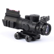 4X Glass Reticle Scope with Green Coating - 32mm