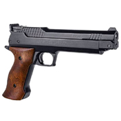 Explore precision shooting with the Sig Sauer ASP Super Target .177 Caliber Pellet Pistol. Featuring a 7.5-inch steel rifled barrel, adjustable trigger, and ambidextrous design. Buy now at ReplicaAirguns.ca.