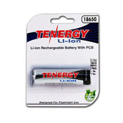 Tenergy Li-Ion 18650 Cylindrical 3.7V 2600mAh Button Top Rechargeable Battery