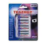 Tenergy 3V 1400mAh Propel Lithium Primary CR123A Batteries with PTC Protection - 4 Pack
