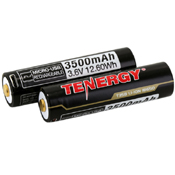 Tenergy 2 Pack Li-Ion 18650 3500mAh Protected Button Top Battery W/ USB Port