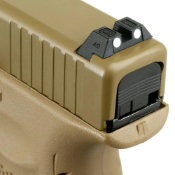 Explore the realism of the VFC Glock 19X GBB Airsoft Pistol. Tan color, 370 FPS, 24rd magazine, and realistic blowback action. Fully licensed by Glock with adjustable hop-up. Buy now at ReplicaAirguns.ca.