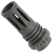 Medusa Flash Hider for airsoft rifles. Steel construction, bird cage design. Covert matte black finish. Compatible with 14mm CCW threaded barrels.